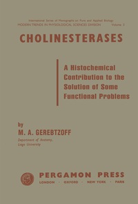 Cover image: Cholinesterases 9781483196244