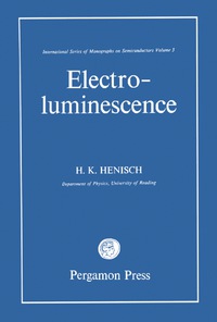 Titelbild: Electroluminescence 9781483197777