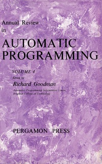 Imagen de portada: Annual Review in Automatic Programming 9781483197807
