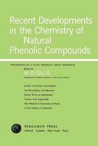 Omslagafbeelding: Recent Developments in the Chemistry of Natural Phenolic Compounds 9781483198439