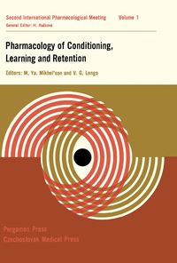 Cover image: Pharmacology of Conditioning, Learning and Retention 9781483198477