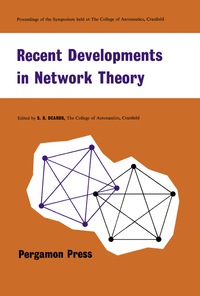 Omslagafbeelding: Recent Developments in Network Theory 9781483198538