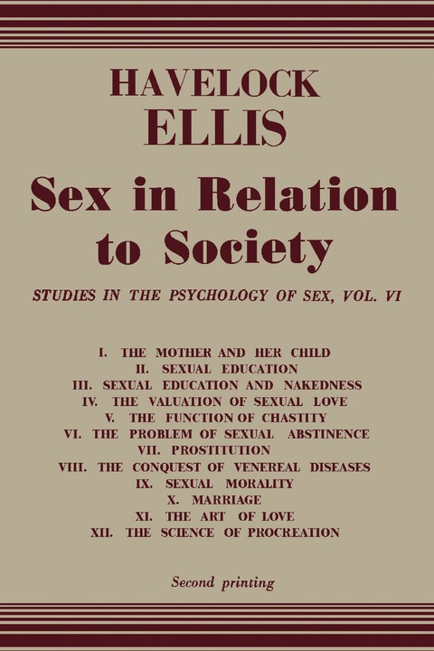 Sex in Relation to Society: Studies in The Psychology of Sex, Vol. 6 - FULL INSTANT DOWNLOAD | PDF DOCX EPUB