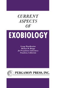 表紙画像: Current Aspects of Exobiology 9781483200477