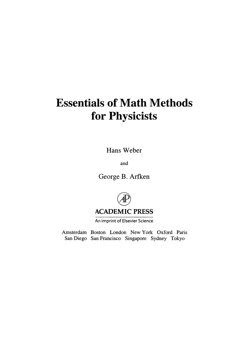 Essentials of Math Methods for Physicists