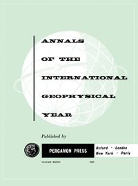 Cover image: Annals of the International Geophysical Year 9781483213224