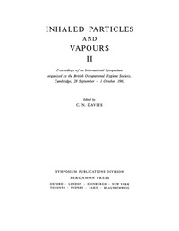 Immagine di copertina: Inhaled Particles and Vapours 9781483213293