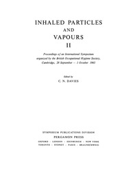 صورة الغلاف: Inhaled Particles and Vapours 9781483213293