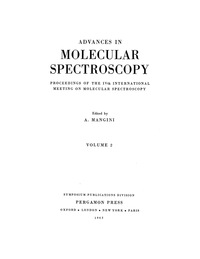 表紙画像: Advances in Molecular Spectroscopy 9781483213316
