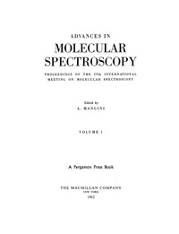 Omslagafbeelding: Advances in Molecular Spectroscopy 9781483213323
