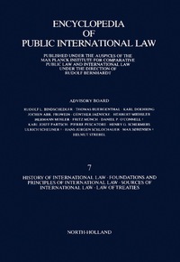 Cover image: History of International Law · Foundations and Principles of International Law · Sources of International Law · Law of Treaties 9780444862389