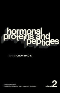 表紙画像: Hormonal Proteins and Peptides 9780124472020