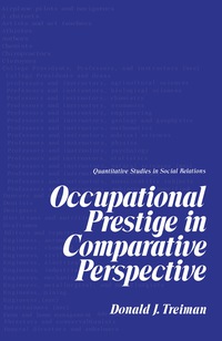 صورة الغلاف: Occupational Prestige in Comparative Perspective 9780126987508