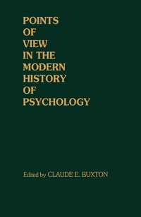 Omslagafbeelding: Points of View in the Modern History of Psychology 9780121485108