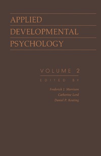 Imagen de portada: Applied Developmental Psychology 9780120412020