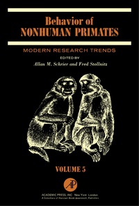 Cover image: Behavior of Nonhuman Primates 9780126291056
