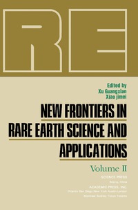 صورة الغلاف: New Frontiers in Rare Earth Science and Applications 9780127676623