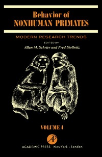 Cover image: Behavior of Nonhuman Primates 9780126291049