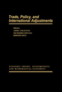 Immagine di copertina: Trade, Policy, and International Adjustments 9780126822304