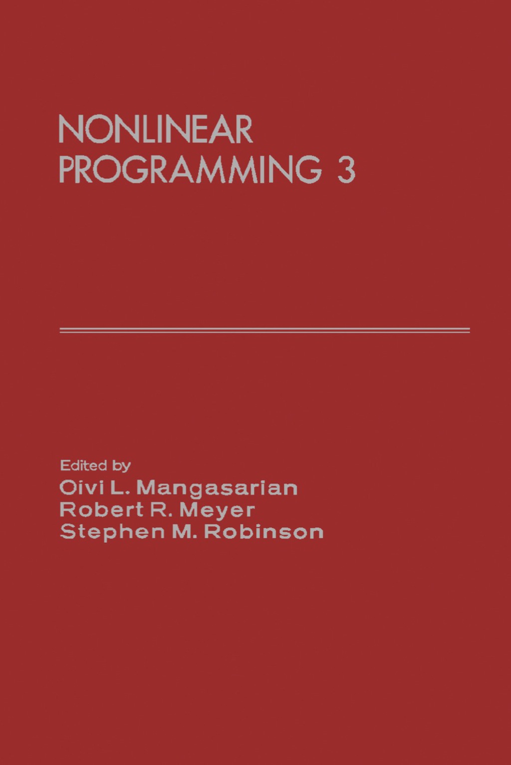 Nonlinear Programming 3 (eBook)