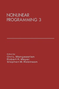 Cover image: Nonlinear Programming 3 9780124686601