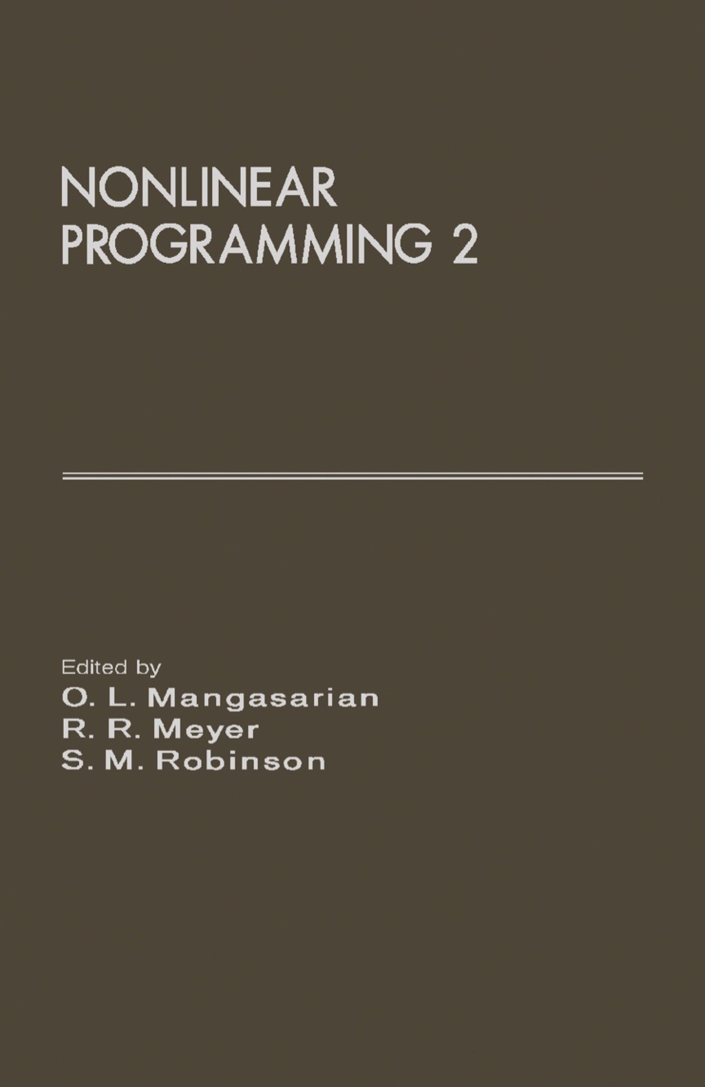Nonlinear Programming 2 (eBook)