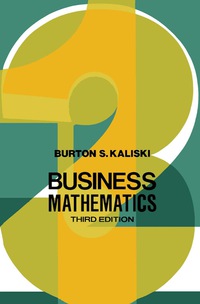 Cover image: Business Mathematics 3rd edition 9780123947604