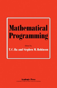 表紙画像: Mathematical Programming 9780123583505
