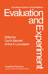 Immagine di copertina: Evaluation and Experiment 9780120888504