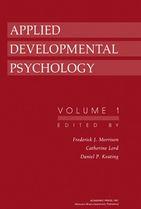 Cover image: Applied Developmental Psychology 9780120412013