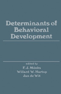 صورة الغلاف: Determinants of Behavioral Development 9780125047500