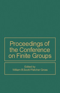 Omslagafbeelding: Proceedings of the Conference on Finite Groups 9780126336504