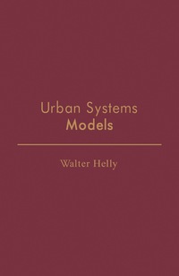 صورة الغلاف: Urban Systems Models 9780123394507
