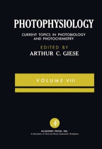 Imagen de portada: Photophysiology: Current Topics in Photobiology and Photochemistry 9780122826085