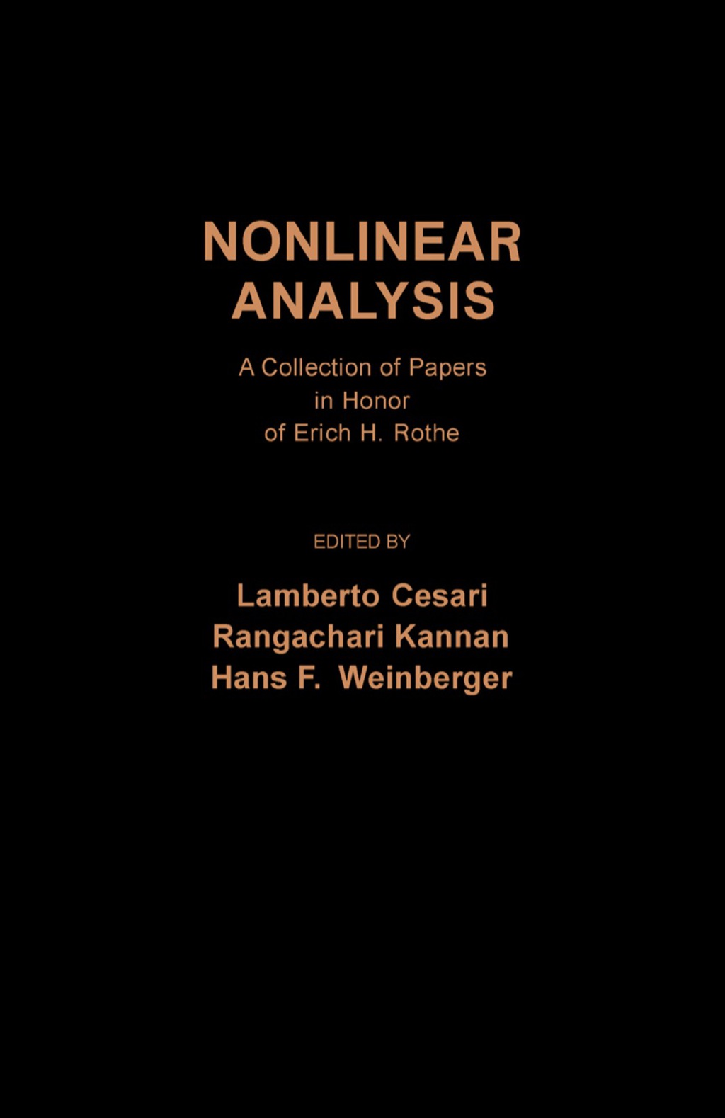 Nonlinear Analysis (eBook)