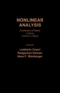 صورة الغلاف: Nonlinear Analysis 9780121655501