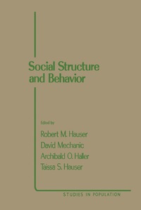 Cover image: Social Structure and Behavior 9780123330604