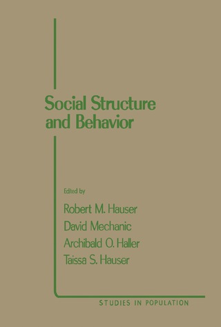 表紙画像: Social Structure and Behavior 9780123330604