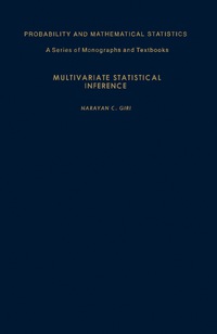 صورة الغلاف: Multivariate Statistical Inference 9780122856501