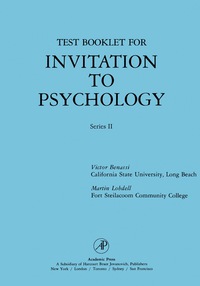Cover image: Test Booklet for Invitation to Psychology 9780123568663