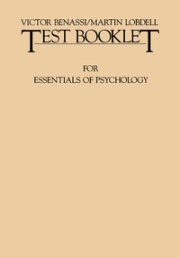 Imagen de portada: Test Booklet for Essentials of Psychology 9780123568557
