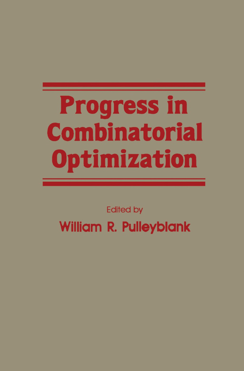 Progress in Combinatorial Optimization (eBook)