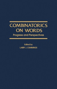 صورة الغلاف: Combinatorics on Words 9780121988203