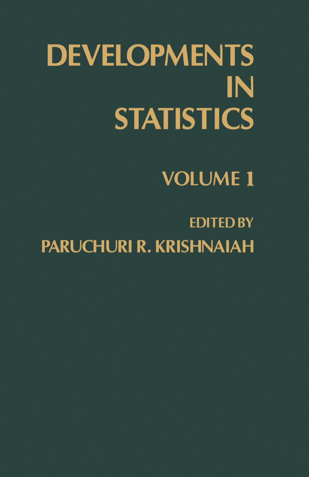 Developments in Statistics (eBook)