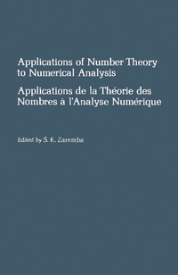 Titelbild: Applications of Number Theory to Numerical Analysis 9780127759500