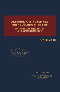 Titelbild: Alcohol and Aldehyde Metabolizing Systems 9780126914030