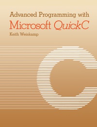 Imagen de portada: Advanced Programming with Microsoft QuickC 9780127426846
