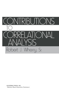 Cover image: Contributions to Correlational Analysis 9780127460505