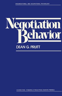 Cover image: Negotiation Behavior 9780125662505