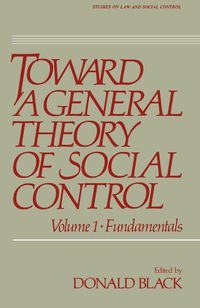 Cover image: Toward a General Theory of Social Control 9780121028015